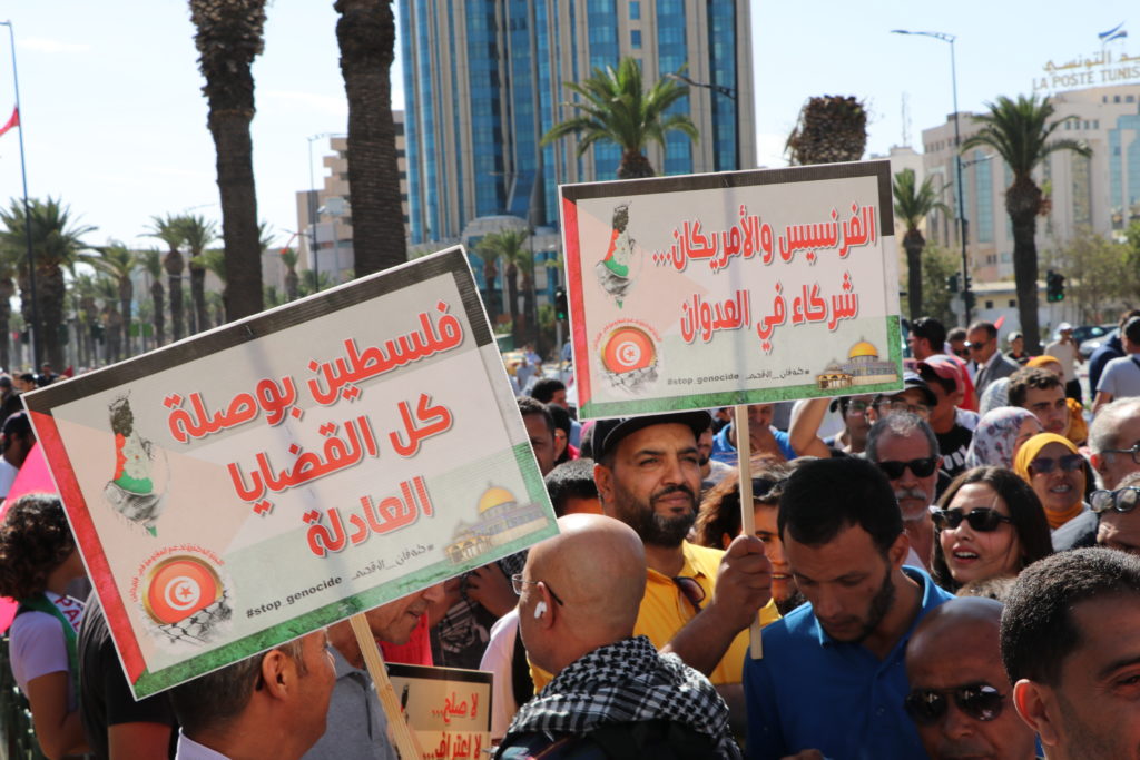 المسيرة الوطنية لنصرة فلسطين - الرابطة التونسية للدفاع عن حقوق الانسان (21)