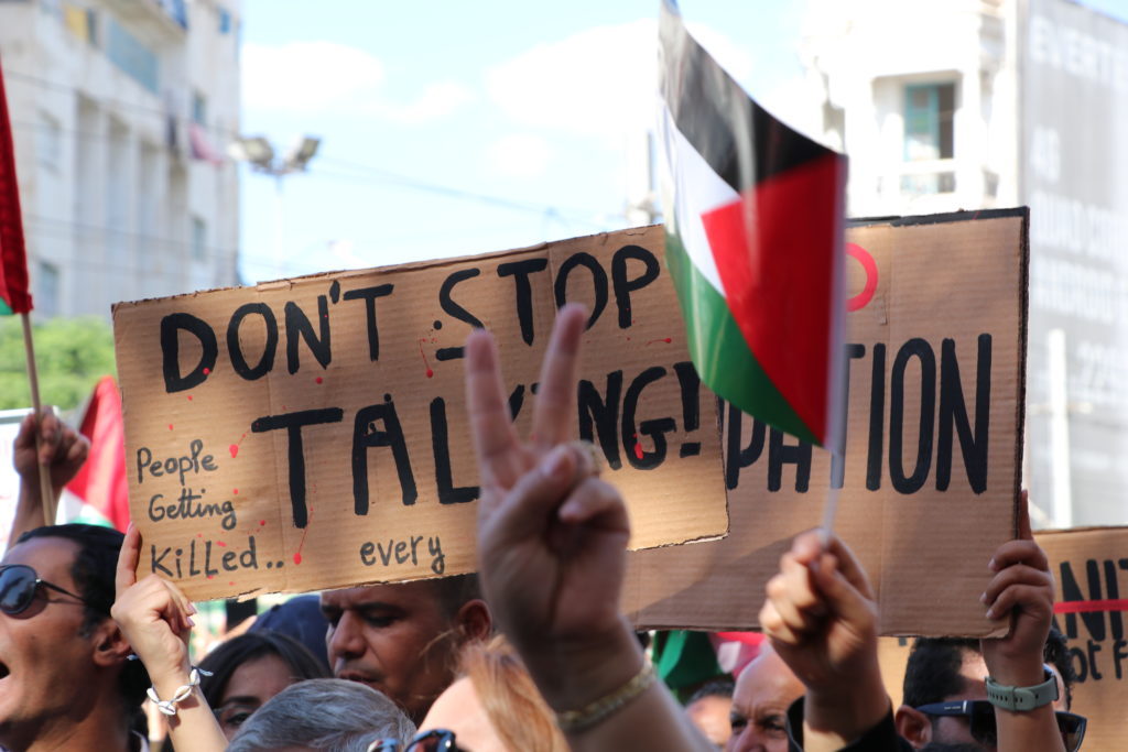 المسيرة الوطنية لنصرة فلسطين - الرابطة التونسية للدفاع عن حقوق الانسان (32)