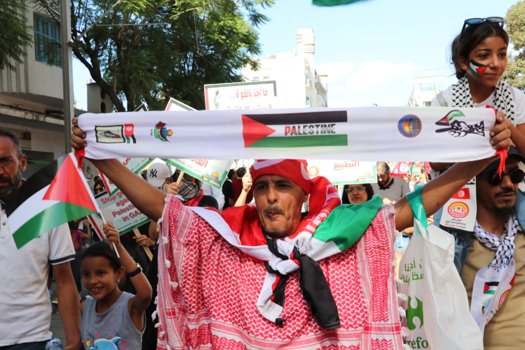 المسيرة الوطنية لنصرة فلسطين - الرابطة التونسية للدفاع عن حقوق الانسان (33)